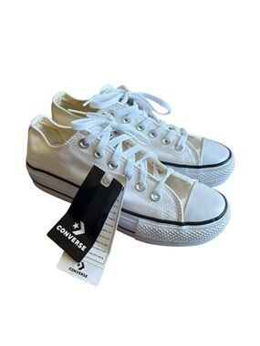 Converse White Platform Lift Chuck Trainers size 7.
